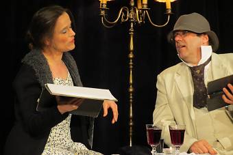 Rheinsberg. Gastspiel des Theaters Sinn und Ton mit dem St&uuml;ck Rheinsberg von Kurt Tucholsky. Regie Christine Marx, mit Klaus Nothnagel, im Tschechow-Theater am 12.5.2012